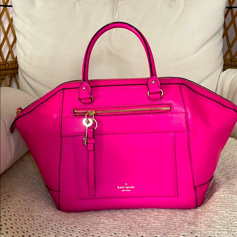 Kate Spade Oversized Pink Trapezoid Handbag